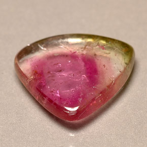 Turmalina bicolor natural de 3,30 ct, transparente, transparente / translúcido