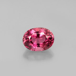 Turmalina rosa natural de 1,08 ct, corte óvalo, VVS-VS