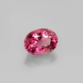 Turmalina rosa natural de 1,08 ct, corte óvalo, VVS-VS