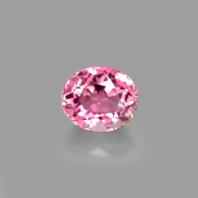 Turmalina rosa natural de 1,22 ct, corte óvalo, VVS-VS