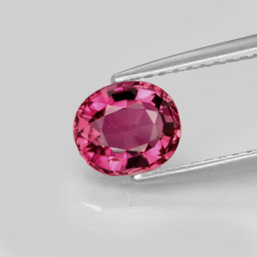Turmalina rosa natural de 1,01 ct, corte óvalo, VVS