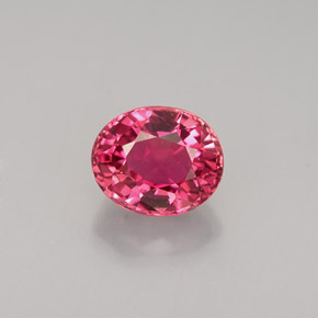 Turmalina rosa natural de 1,12 ct, corte óvalo, VVS