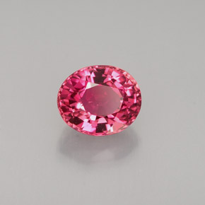 Turmalina rosa natural de 1,12 ct, corte óvalo, VVS
