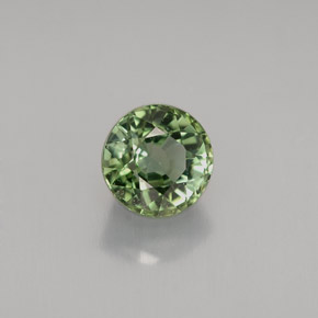 Turmalina verde natural de 1,08 ct, corte redondo, VVS