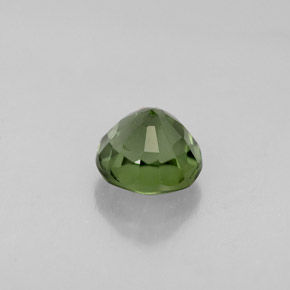 Turmalina verde natural de 1,18 ct, corte redondo, VVS