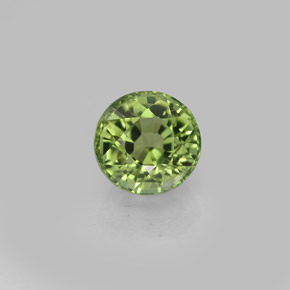 Turmalina verde natural de 1,00 ct, corte redondo, VS-SI