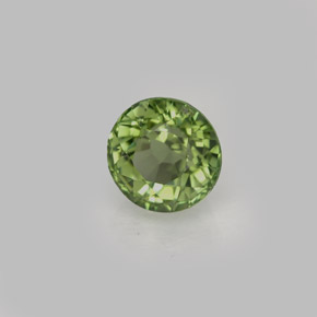 Turmalina verde natural de 1,00 ct, corte redondo, VS-SI