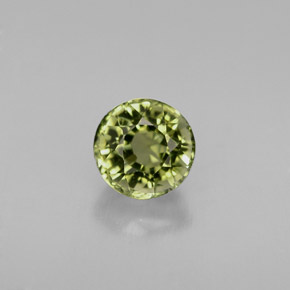 Turmalina verde natural de 1,09 ct, corte redondo, VVS