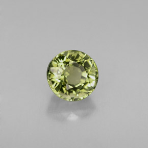 Turmalina verde natural de 1,09 ct, corte redondo, VVS