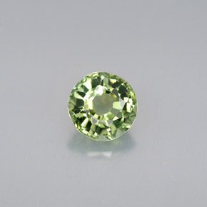 Turmalina verde natural de 0,88 ct, corte redondo, VVS