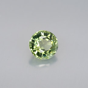 Turmalina verde natural de 0,88 ct, corte redondo, VVS
