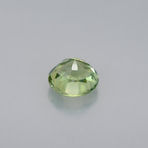 Turmalina verde natural de 0,88 ct, corte redondo, VVS