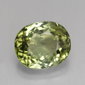 Turmalina verde natural de 4,12 ct, corte óvalo, VVS