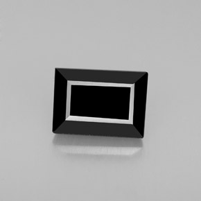 Turmalina negro natural de 1,69 ct, baguette, opaco