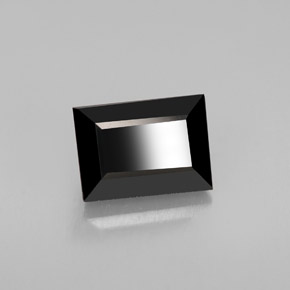 Turmalina negro natural de 1,69 ct, baguette, opaco