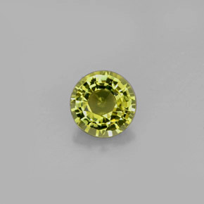 Turmalina verde natural de 0,75 ct, corte redondo, VVS-VS