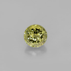 Turmalina verde natural de 0,86 ct, corte redondo, VVS
