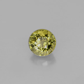 Turmalina verde natural de 0,86 ct, corte redondo, VVS