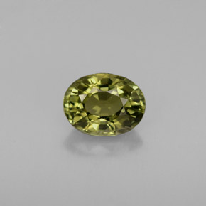 Turmalina verde natural de 0,91 ct, corte óvalo, VVS