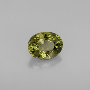 Turmalina verde natural de 0,91 ct, corte óvalo, VVS