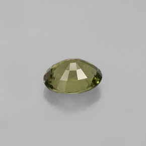Turmalina verde natural de 0,91 ct, corte óvalo, VVS
