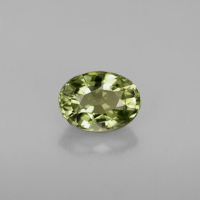 Turmalina verde natural de 0,95 ct, corte óvalo, VVS