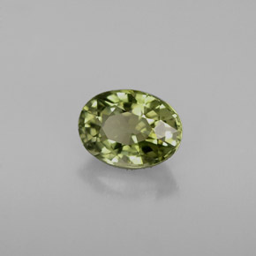 Turmalina verde natural de 0,95 ct, corte óvalo, VVS