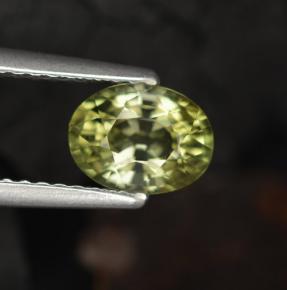 Turmalina verde natural de 0,96 ct, corte óvalo, VVS