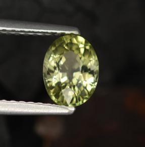 Turmalina verde natural de 0,96 ct, corte óvalo, VVS