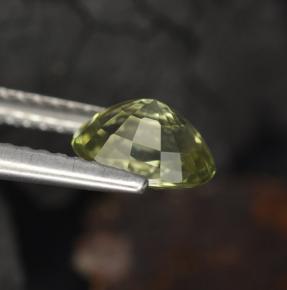 Turmalina verde natural de 0,96 ct, corte óvalo, VVS