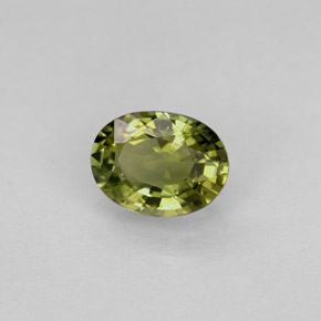 Turmalina verde natural de 0,88 ct, corte óvalo, VVS-VS