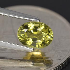 Turmalina verde natural de 0,79 ct, corte óvalo, VVS