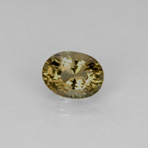 Turmalina amarillo natural de 0,89 ct, corte óvalo, VVS