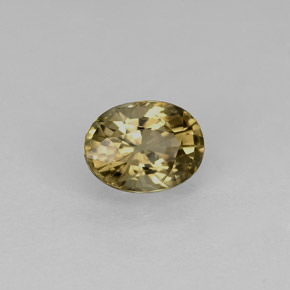 Turmalina amarillo natural de 0,89 ct, corte óvalo, VVS