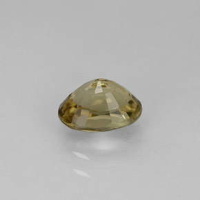 Turmalina amarillo natural de 0,89 ct, corte óvalo, VVS