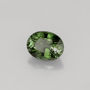 Turmalina verde natural de 1,01 ct, corte óvalo, VS