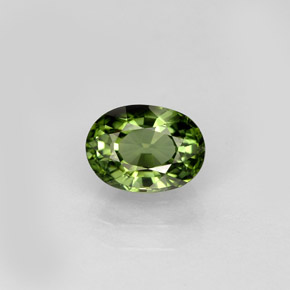 Turmalina verde natural de 1,11 ct, corte óvalo, VVS