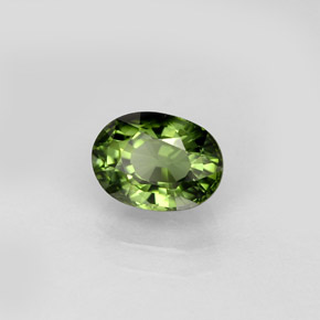 Turmalina verde natural de 1,11 ct, corte óvalo, VVS