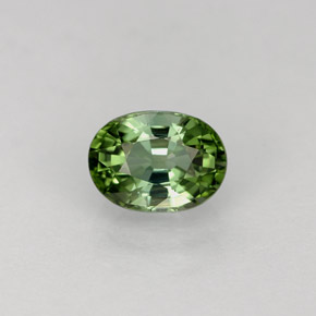 Turmalina verde natural de 1,08 ct, corte óvalo, VVS