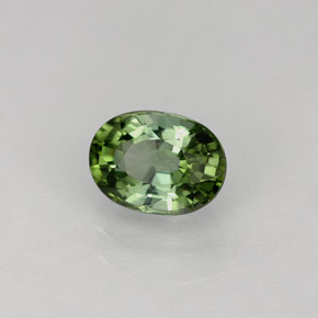 Turmalina verde natural de 1,08 ct, corte óvalo, VVS