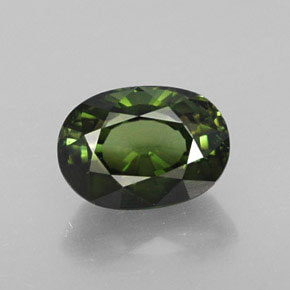 Turmalina verde natural de 1,09 ct, corte óvalo, VVS