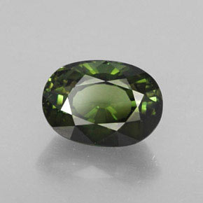 Turmalina verde natural de 1,09 ct, corte óvalo, VVS