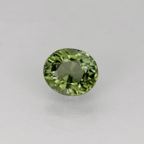 Turmalina verde natural de 0,93 ct, corte óvalo, VVS