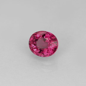 Turmalina rosa natural de 0,85 ct, corte óvalo, VVS-VS