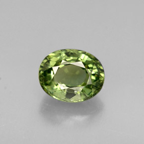 Turmalina verde natural de 0,83 ct, corte óvalo, VVS-VS