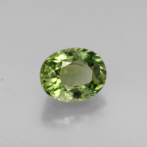 Turmalina verde natural de 0,83 ct, corte óvalo, VVS-VS