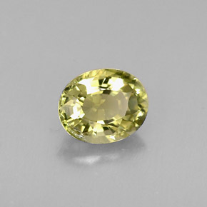 Turmalina verde natural de 0,73 ct, corte óvalo, VS