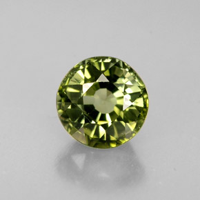 Turmalina verde natural de 1,06 ct, corte redondo, VVS