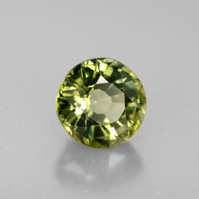 Turmalina verde natural de 1,06 ct, corte redondo, VVS