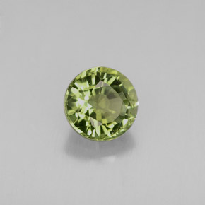 Turmalina verde natural de 0,86 ct, corte redondo, VVS